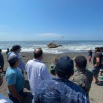 Autoridades dan seguimiento a barco pesquero encallado en Monterrico