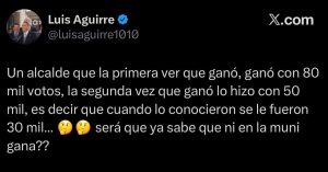 Luis Aguirre muestra miedo a la candidatura de Neto Bran