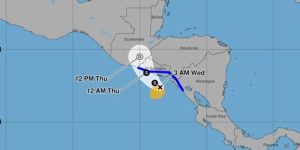 La tormenta tropical Cristina continúa causando lluvias en algunos sectores del país