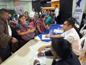 Jornada de afiliación realiza esta noche Cabal en Sumpango